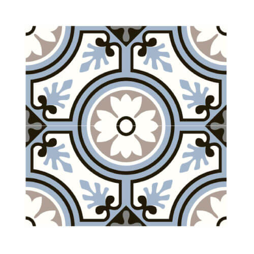 200 x 200 x 8.2mm FLORAL BRICK - YQ2006