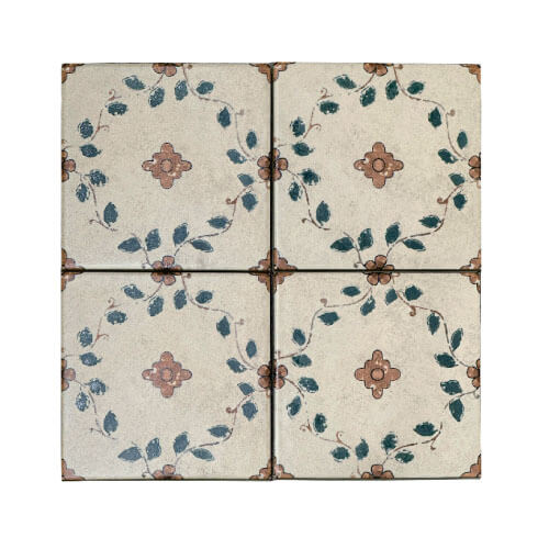200 x 200 x 9mm SMALL FLORAL Tl LE SERIES - YQ20108
