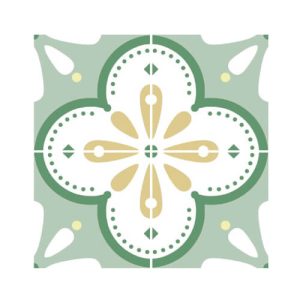 200 x 200 x 9mm SMALL FLORAL TlLE SERIES - YQC2020