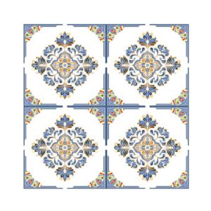 200 x 200 x 9mm SMALL FLORAL TlLE SERIES - YQC2022