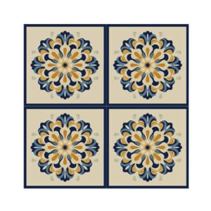 200 x 200 x 9mm SMALL FLORAL TlLE SERIES - YQC2023