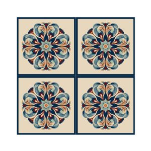 200 x 200 x 9mm SMALL FLORAL TlLE SERIES - YQC2025