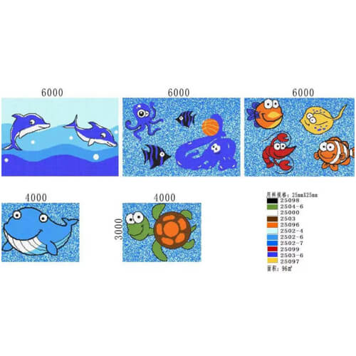 YPS021 - SWIMMING POOL MOSAIC TILES - CUSTOMIZED